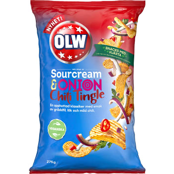 Chips Sourcream &amp; Onion Chili 275g Olw