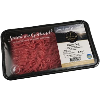 Blandfärs 50/50 18% 500g Smak av Gotland