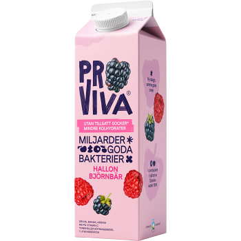 Fruktdryck Hallon &amp; björnbär Utan tillsatt socker 1l ProViva
