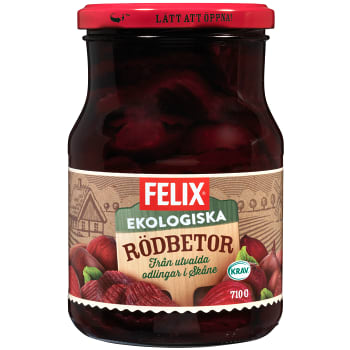 Skivade Rödbetor 710g KRAV Felix