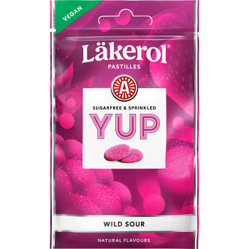 Halstabletter YUP Wild sour Sockerfri 30g Läkerol