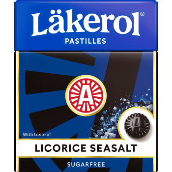 Halstabletter Licorice Seasalt 25g Sockerfri Läkerol