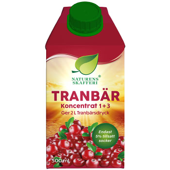 Tranbär koncentrat 500ml Naturens skafferi