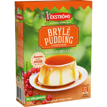 Brylépudding med karamellsås 4 port 160g Ekströms