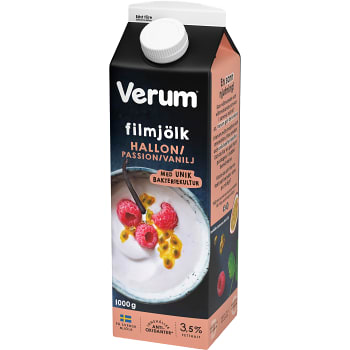 Hälsofil 3,5% Hallon Passion Vanilj 1000g Verum