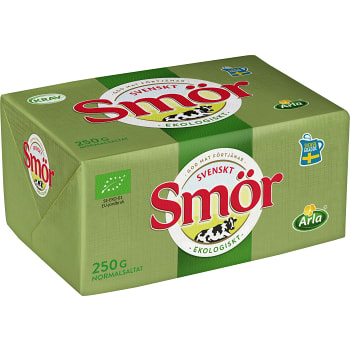 Smör normalsaltat 82% Ekologisk 250g Svenskt Smör från Arla
