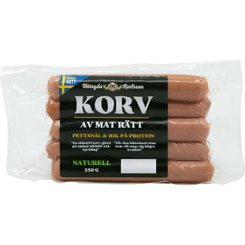 Mat Rätt korv Naturell 250g Härryda Karlsson | Handla mat online från ...