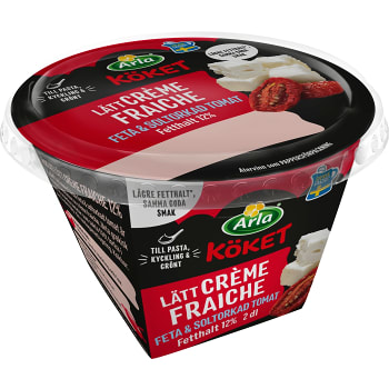 Lättcrème Fraiche Feta &amp; Soltorkad tomat 12% 200ml Arla Köket