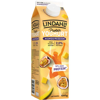 Yoghurt Mango Passion Laktosfri 1000g Lindahls