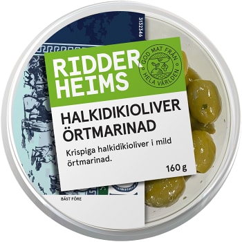 Halkidikioliver örtmarinad 160g Ridderheims