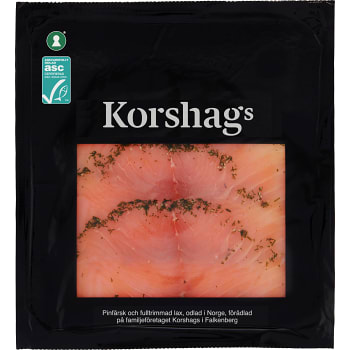 Laxfilé gravad skivad 100g Miljömärkt Korshags