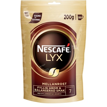Snabbkaffe Refill Lyx Mellanrost 200g Nescafé