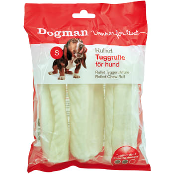 Tuggrulle rullad vit 150g Dogman