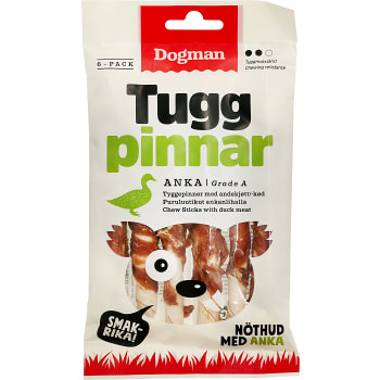 Smakrika Tuggpinnar för hund 12cm 75g Dogman