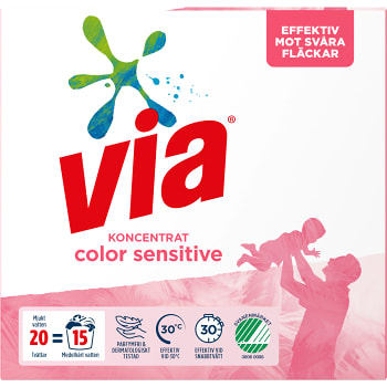 Tvättmedel Color Sensitive Parfymfri 750g Via
