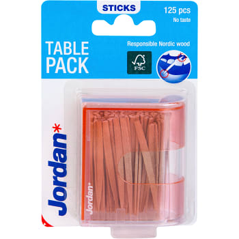 Dental sticks Bordsförpackning 125-p Jordan