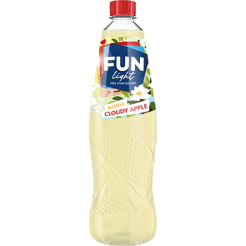 Lightdryck Cloudy Apple Sockerfri 1l Fun Light