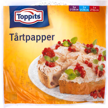 Tårtpapper Rund 15-p Toppits