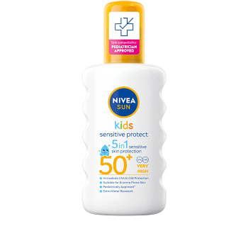 Solkräm Sensitive Protect &amp; Play Sun Spray SPF50+ 200ml NIVEA SUN