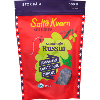 Soltorkade Russin 500g KRAV Saltå Kvarn