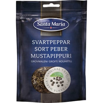 Krydda Svartpeppar Grovmalen påse 65g Santa Maria