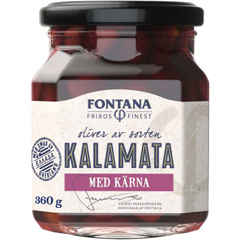 Kalamataoliver med kärna 360g Fontana