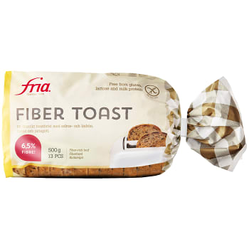 Fibertoast Formbröd Glutenfri Laktosfri Fryst 500g Fria