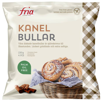 Kanelbulle Glutenfri Fryst 230g Fria