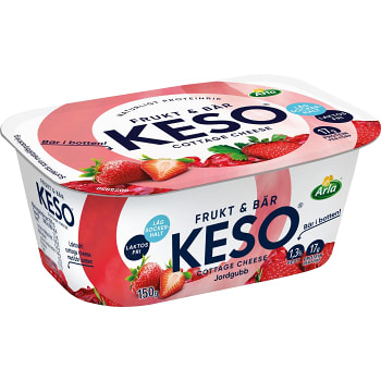 Cottage Cheese Frukt &amp; Bär Jordgubb Laktosfri 1,3% 150g Keso