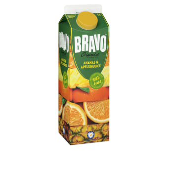 Ananas & apelsinjuice Miljömärkt 1l Bravo