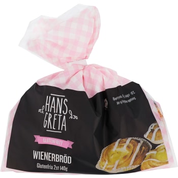 Wienerbröd Glutenfri Fryst 2-p 140g Hans &amp; Greta