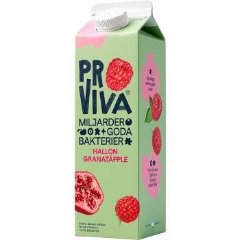 Fruktdryck Hallon &amp; granatäpple 1l Proviva