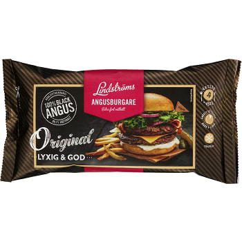 Angusburgare Fryst 4x113 452g Lindströms
