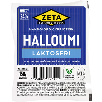 Halloumi Grillost Laktosfri 150g Zeta