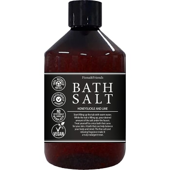Bath Salt 100% Recycled Honeysuckle 600g Fiona &amp; Friends