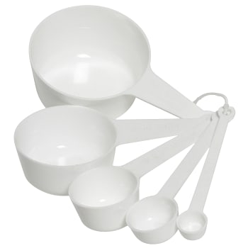 Måttsats 5 delar Plast Vit ICA