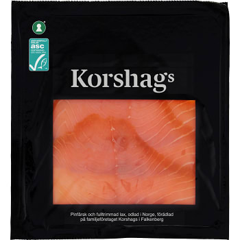 Laxfilé Kallrökt Skivad 100g Miljömärkt Korshags