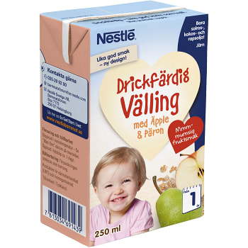 Välling Äpple & Päron Drickfärdig Från 18m 250ml Nestle 