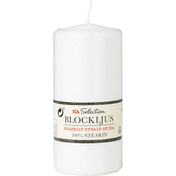 Blockljus Vitt 7x15cm ICA Selection