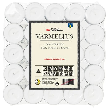 Värmeljus Stearin 50-p ICA Selection