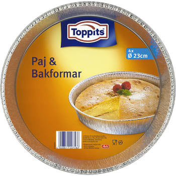 Paj & bakformar Runda 23cm 4-p Toppits