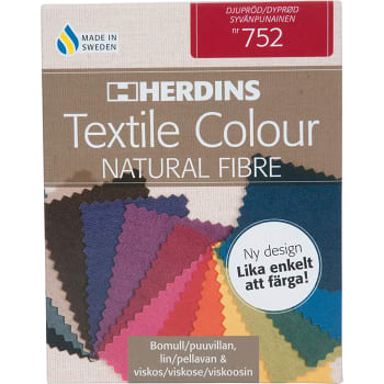 Textsilfärg Natural fibre Djupröd Herdins