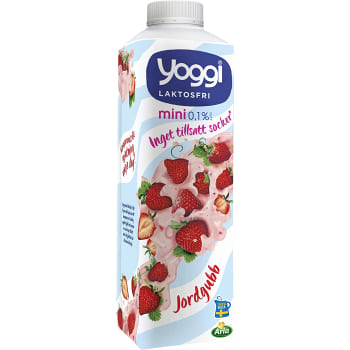 Yoghurt Mini Jordgubb 0,1% Laktosfri 1000g Yoggi®