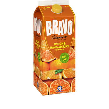 Apelsin äpple & mandarinjuice 2l Bravo