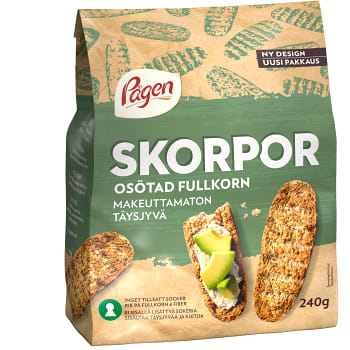 Fullkorn skorpor 240g Pågen