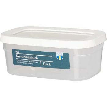 Förvaringsburk Vit 0,5l ICA