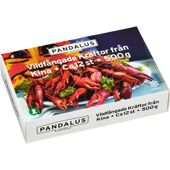 Kräftor 12-p Fryst 500g Pandalus