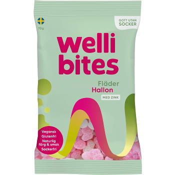 Gelégodis Fläder &amp; hallon Vegansk 70g Wellibites