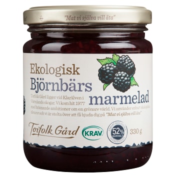 Björnbärsmarmelad 330g KRAV Torfolk Gård