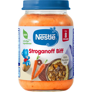 Barnmat Stroganoff Biff 8 mån 190g Nestle